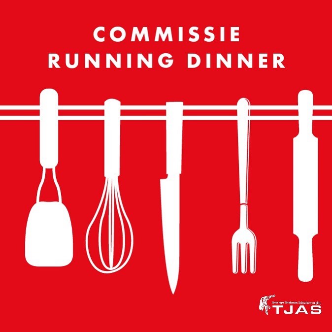 ⛸️ COMMISSIE RUNNING DINNER ⛸️
Donderdag is het Commissie Running Dinner! De mogelijkheid om langs alle commissies te gaan en kijken welke het beste bij je past. Elke commissie zal wat lekkers hebben meegenomen, waardoor je zo een lekker diner bij elkaar sprokkelt. Het begint om 20:15 in de Walrus.
Tot donderdag!